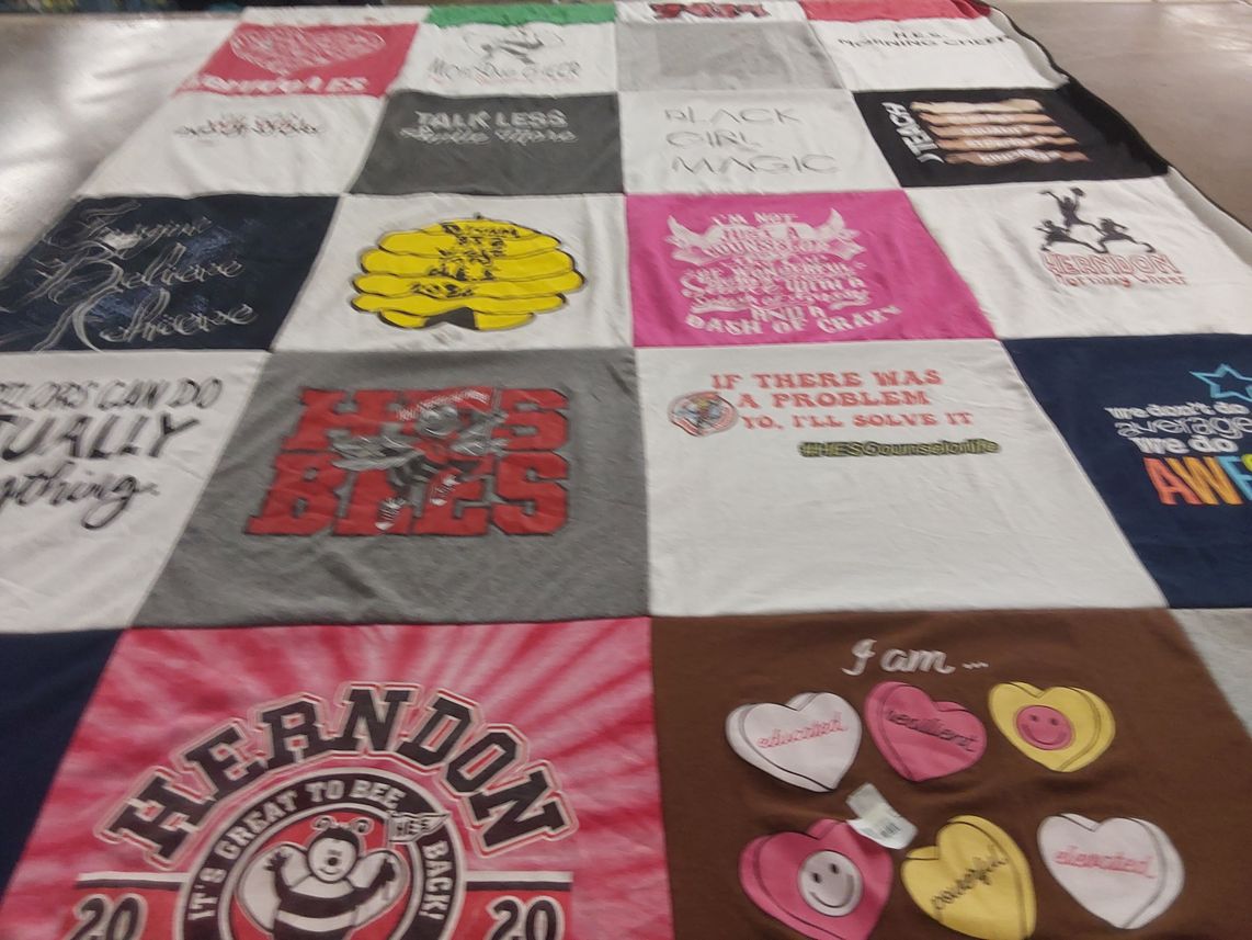 T-shirt quilt from herndon high school by Sandrus from VA