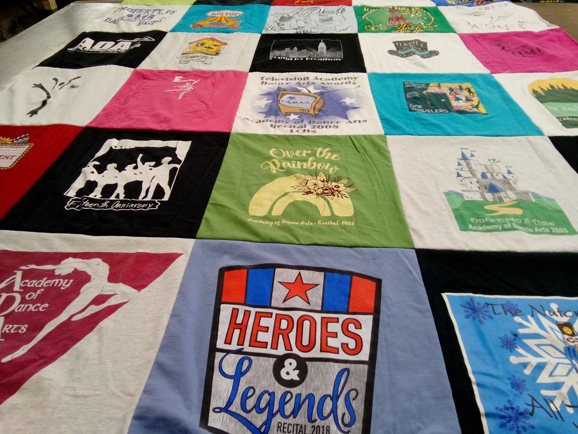 T-shirt quilt from academy of dance arts by Cheryl from SC
