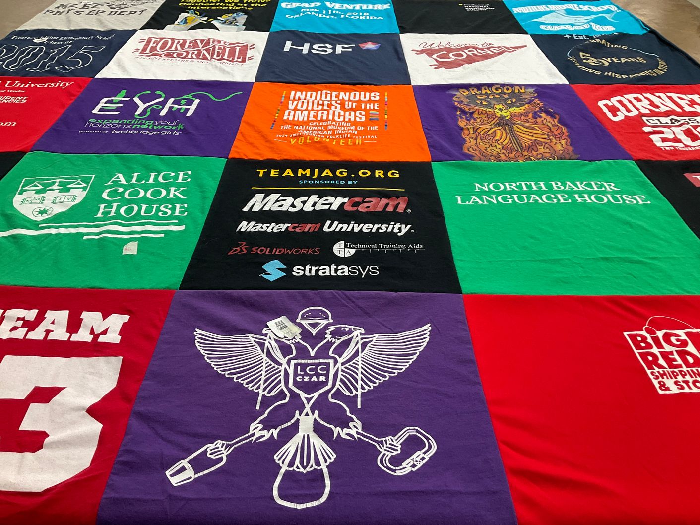 T-shirt quilt from cornell university by Melanie from NY