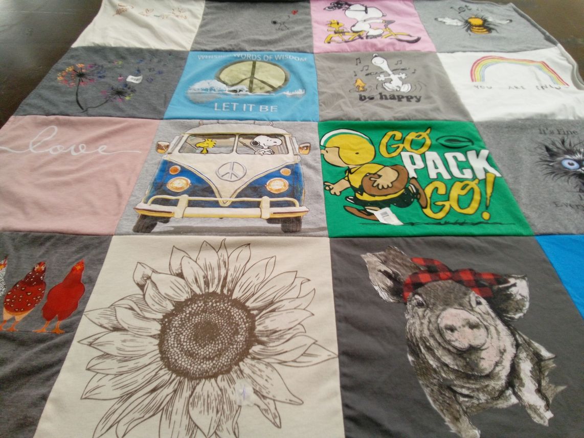 T-shirt quilt featuring green bay packers by Susan from WI