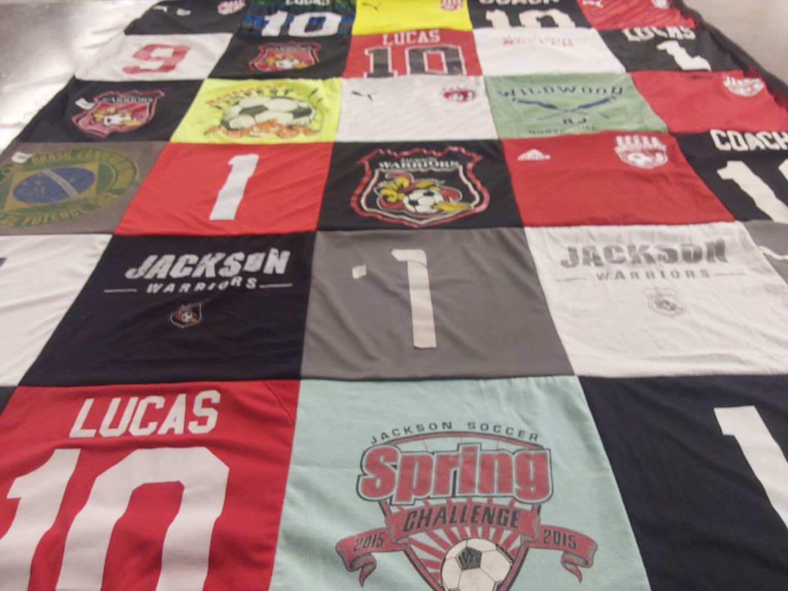 T-shirt quilt featuring jackson warriors by Kimberly from NJ