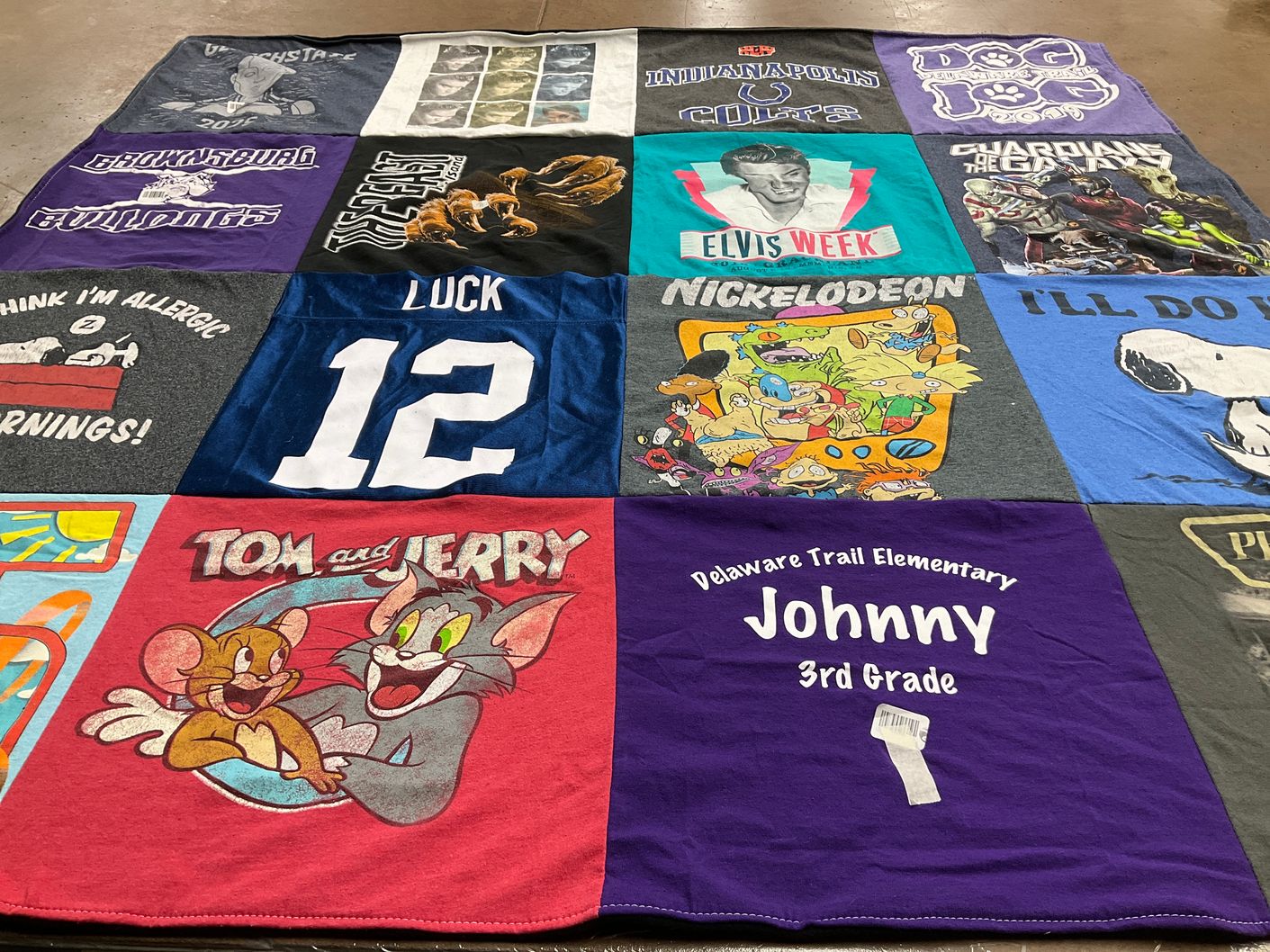 T-shirt quilt featuring indianapolis colts by Carolyn from IN