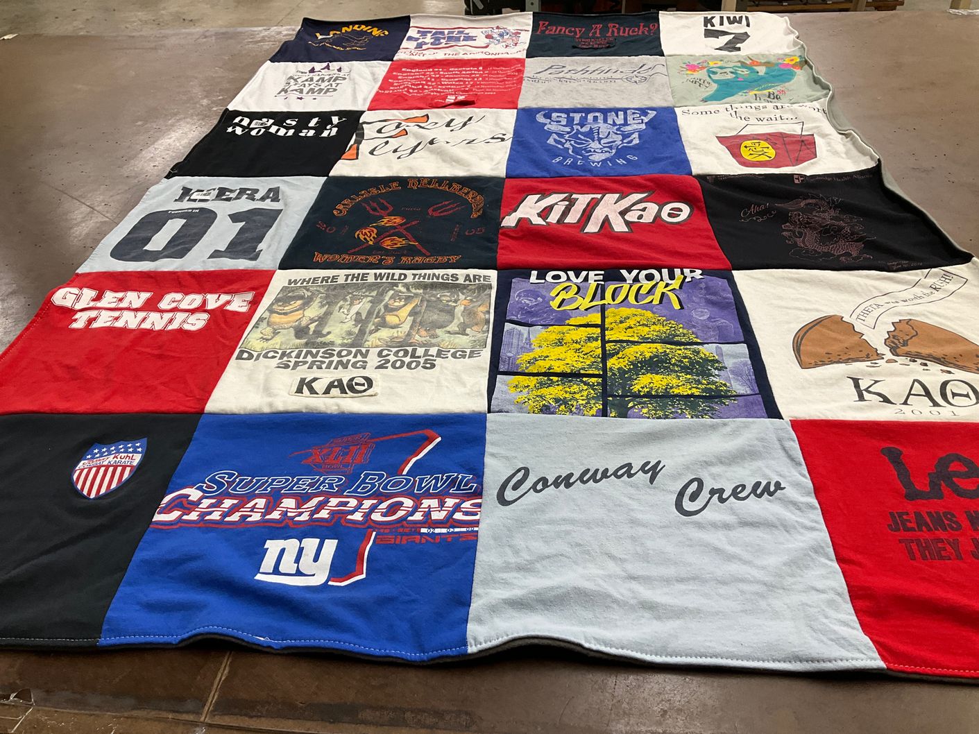 T-shirt quilt featuring new york giants by Mariel from NY