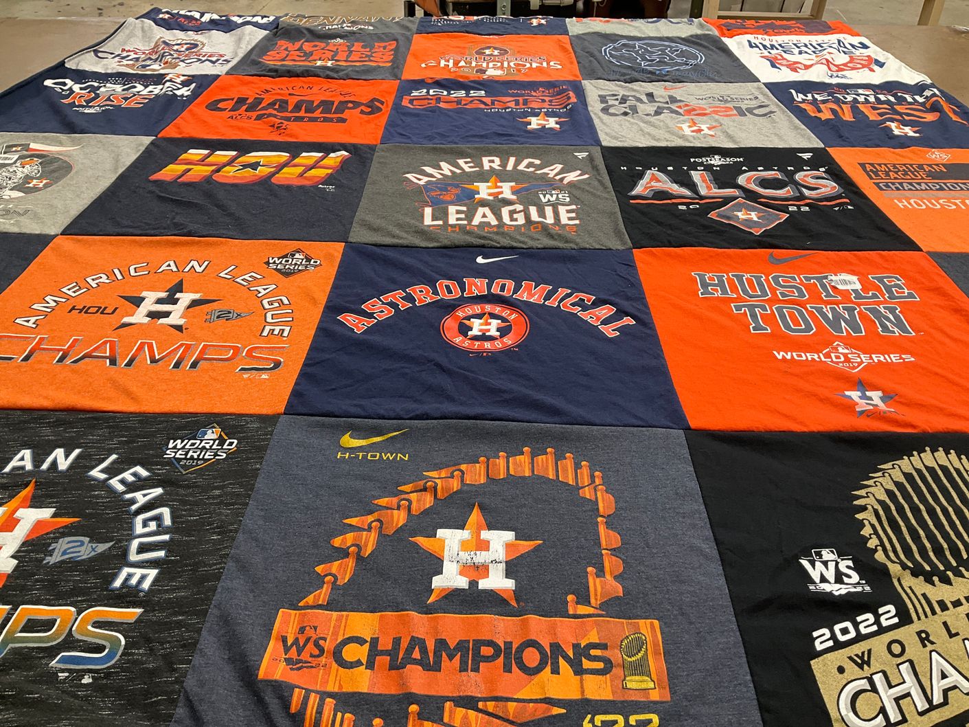 T-shirt quilt featuring houston astros by Melinda from TX