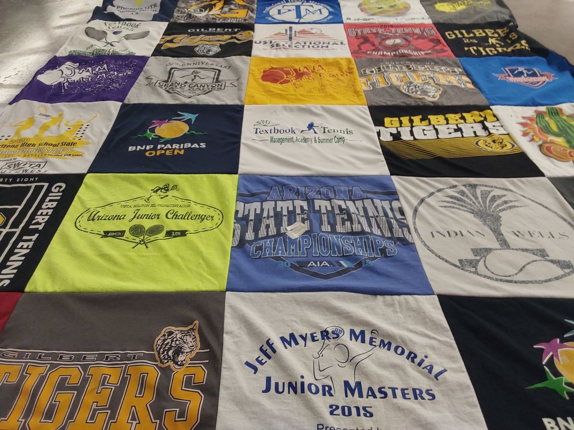 T-shirt quilt featuring gilbert tigers by Karen from AZ