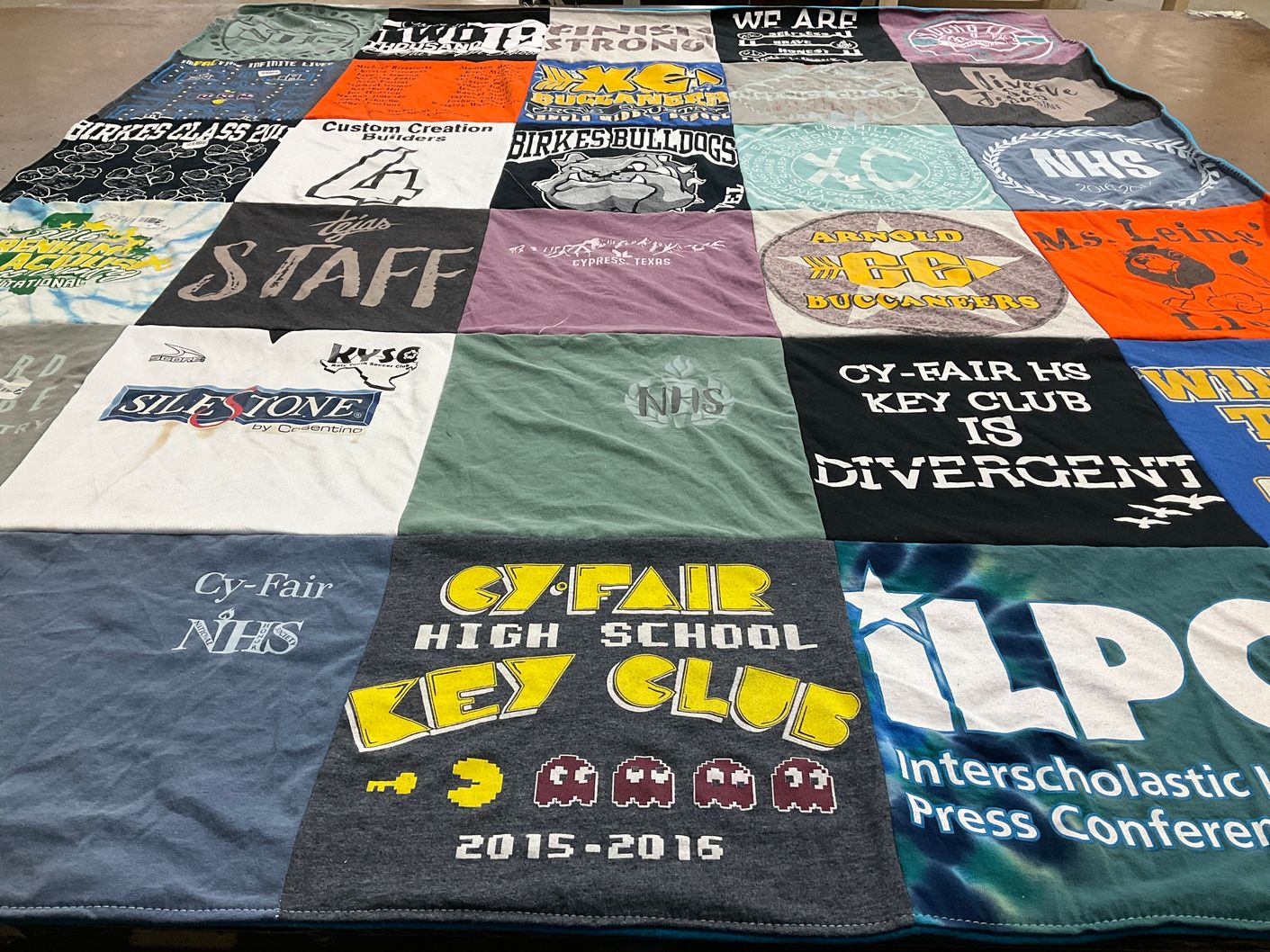 T-shirt quilt featuring bulldogs, buccaneers by heidi from TX