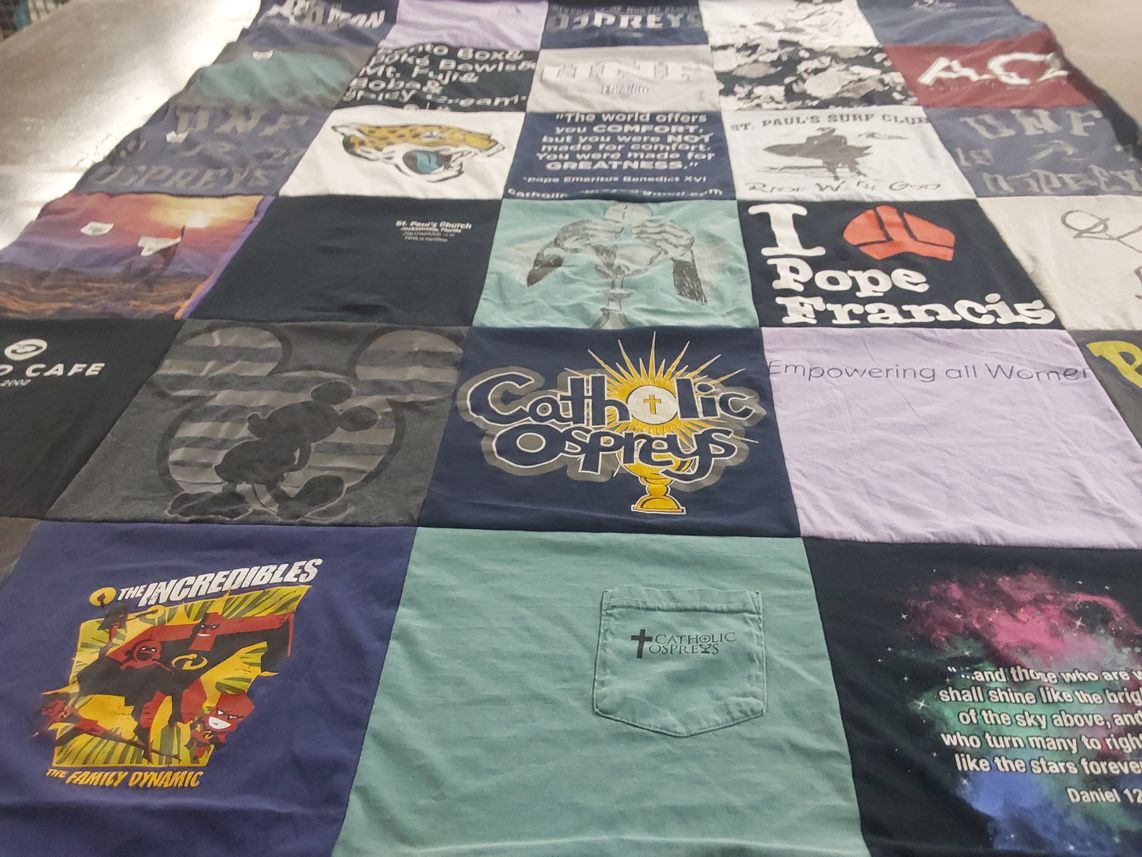 T-shirt quilt featuring university of north florida ospreys by Ariel from FL