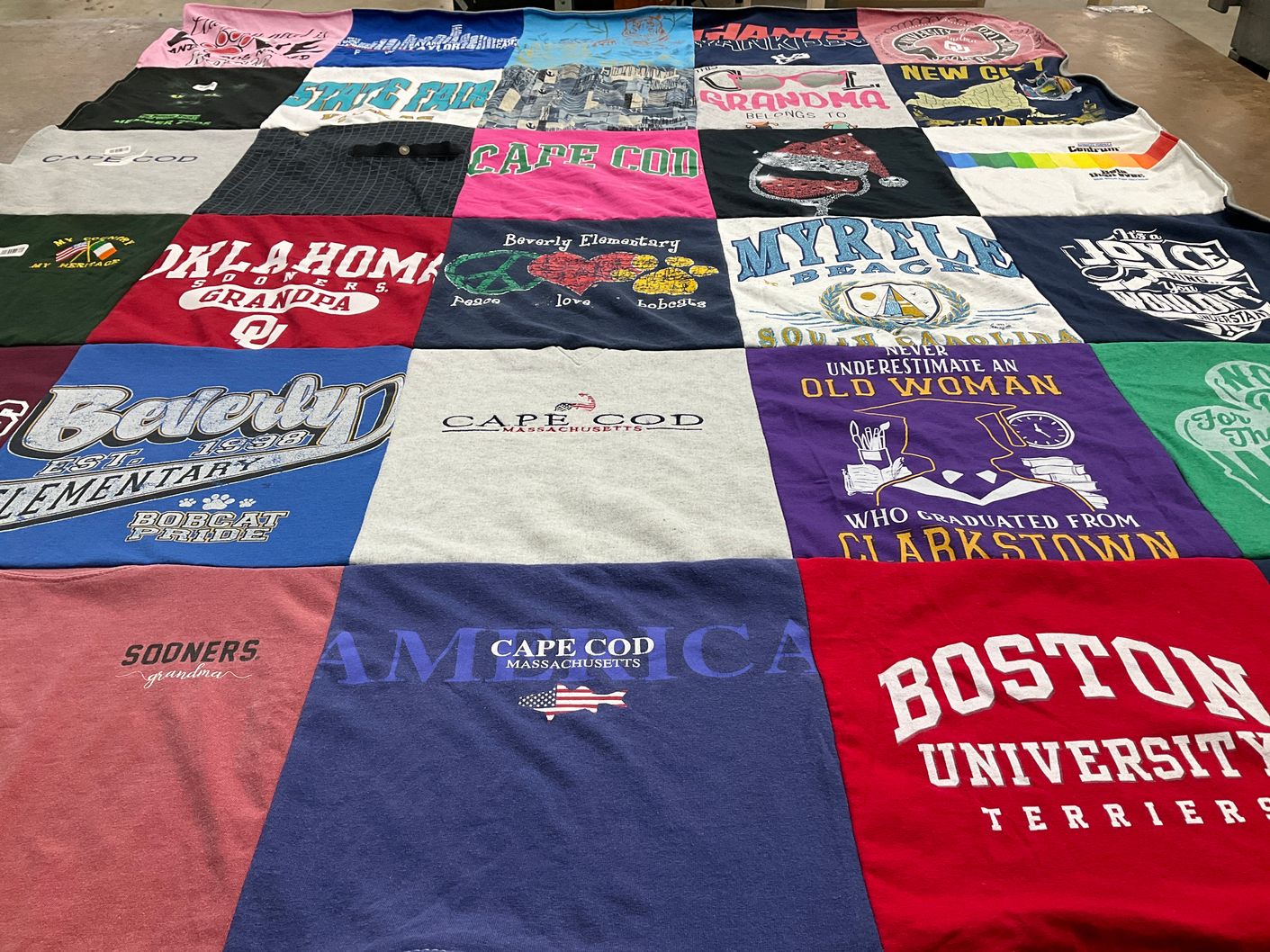 T-shirt quilt from boston university by Jennifer from TX