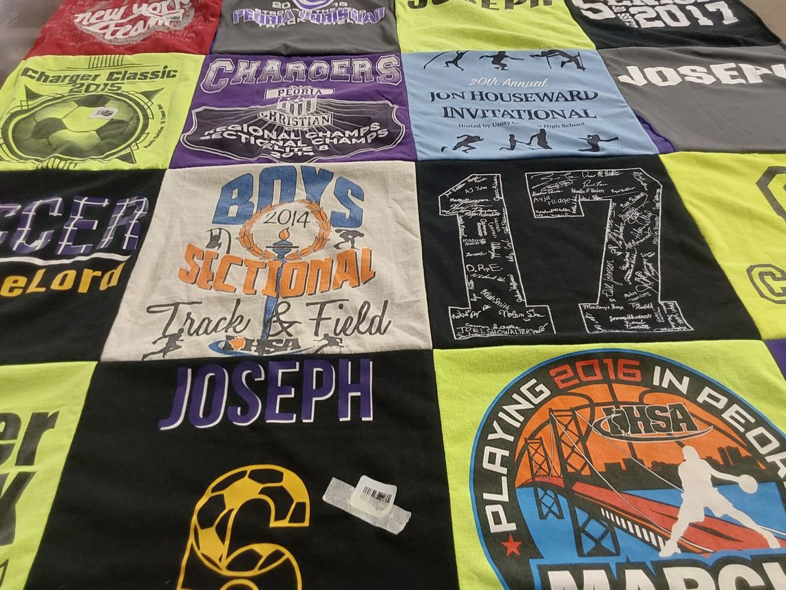 T-shirt quilt from peoria christian school by Cassandra from IL