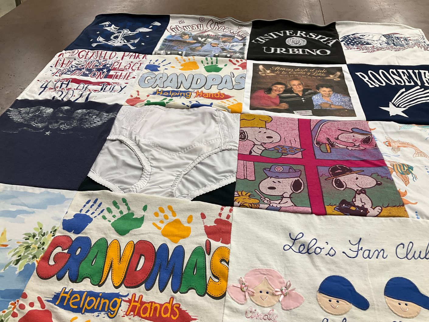 T-shirt quilt from universita urbino by Arelys from NJ