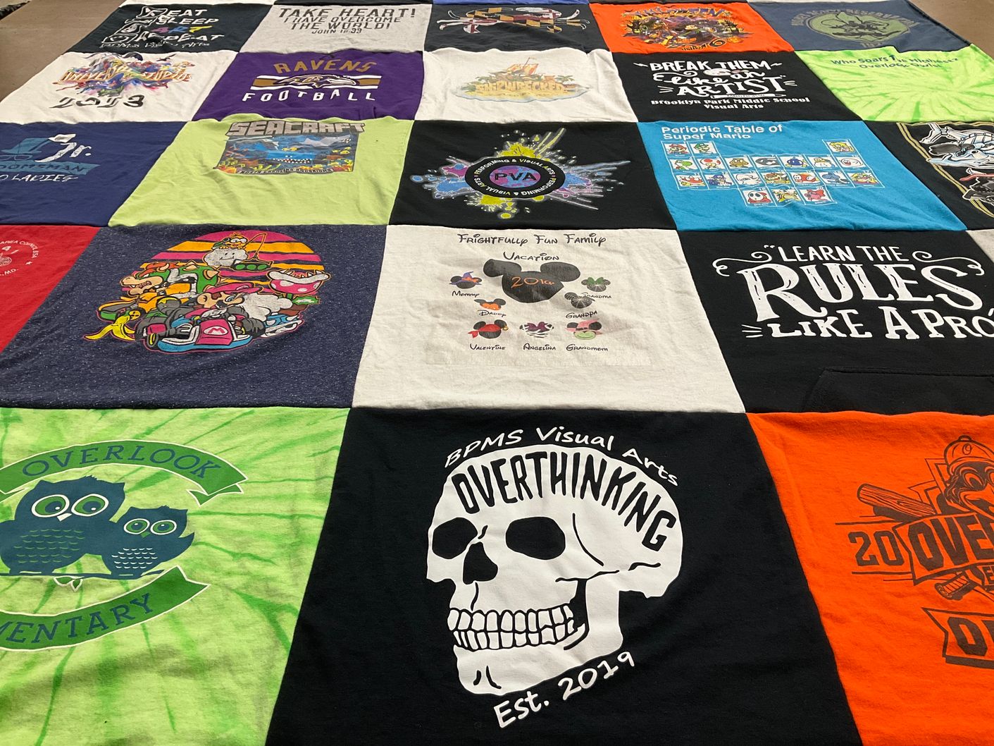T-shirt quilt featuring baltimore ravens football team by Christina from MD