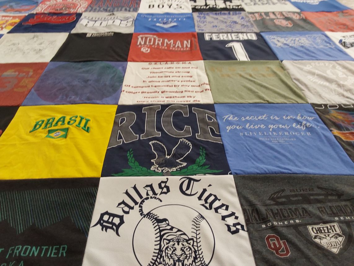 T-shirt quilt featuring dallas tigers by Mende from TX