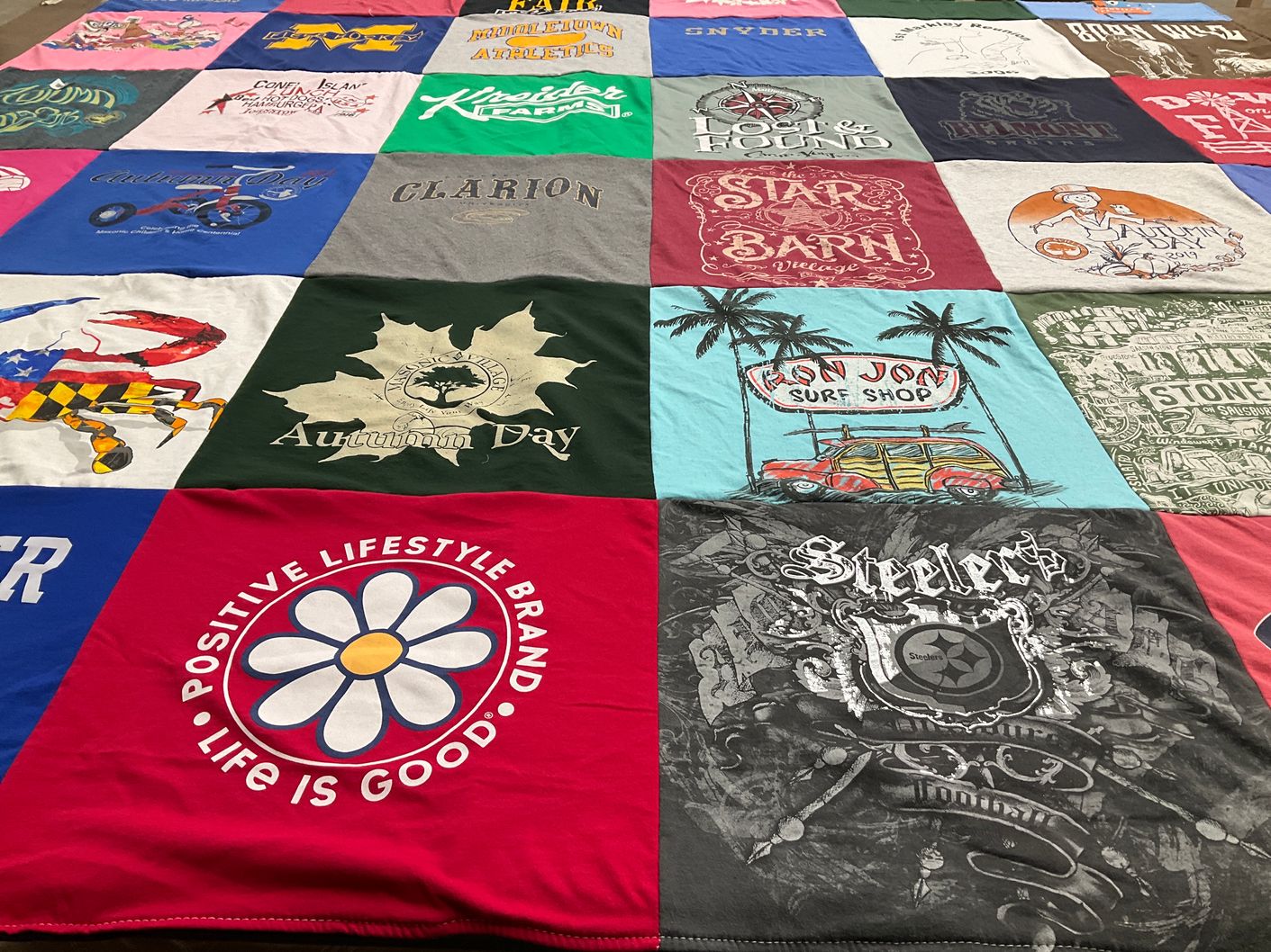 T-shirt quilt featuring pittsburgh steelers by Donna from PA