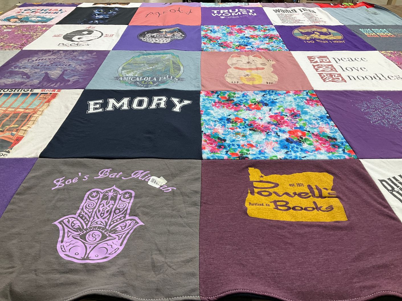 T-shirt quilt from emory university by DAVID from GA
