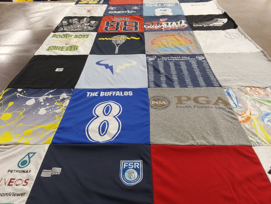 T-shirt quilt featuring the buffalos by Lara from FL
