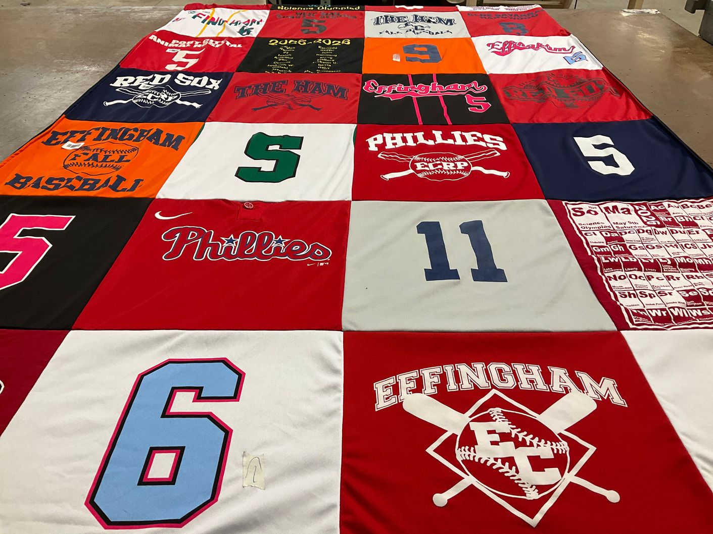 T-shirt quilt featuring phillies, effingham county by Eileen from GA