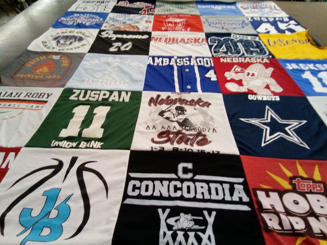 T-shirt quilt featuring cowboys by Tara from NE