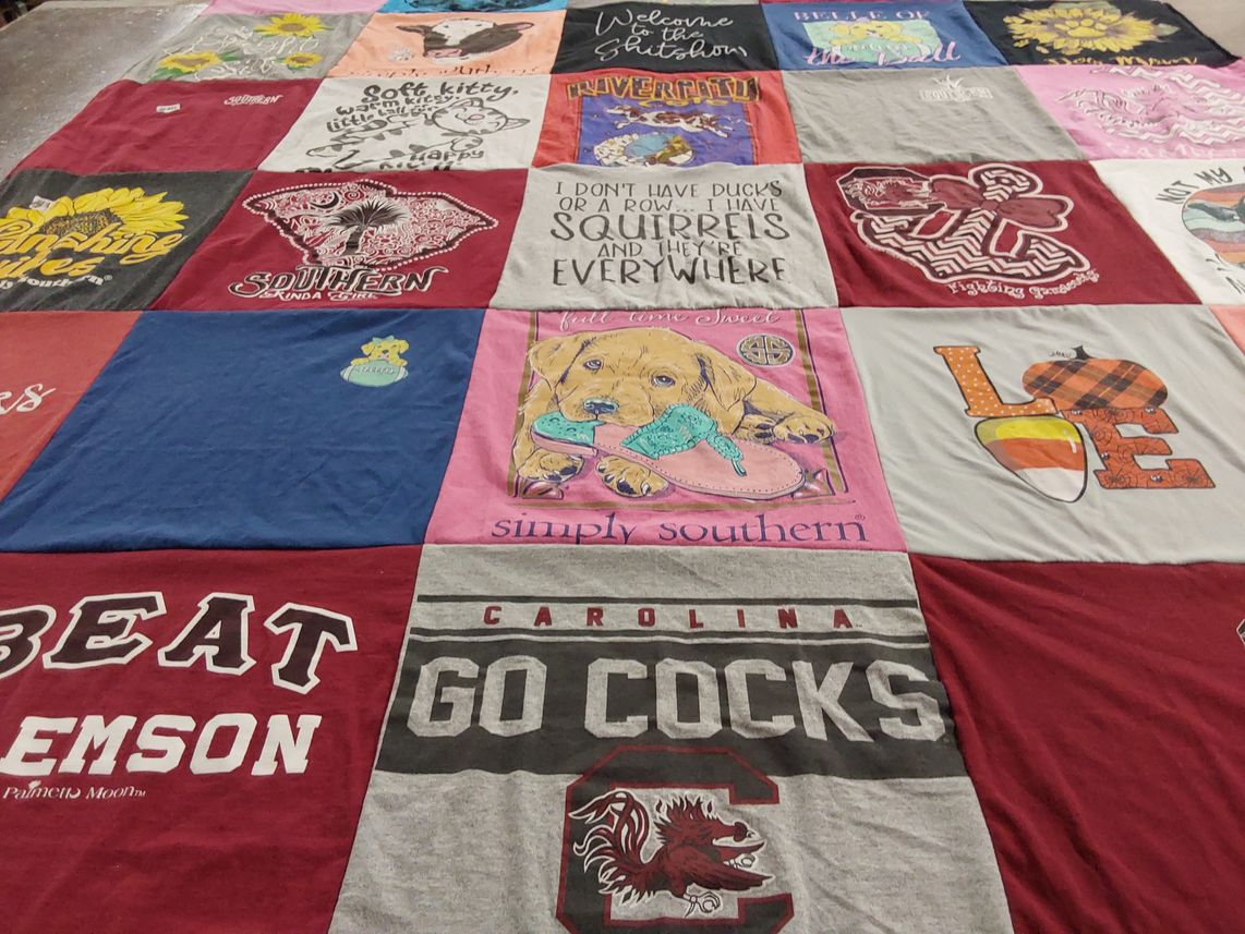 T-shirt quilt featuring university of south carolina gamecocks by Kristen from SC