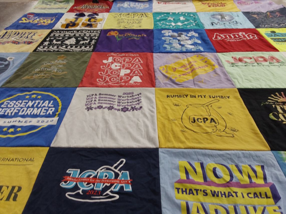 T-shirt quilt from judaic college by Maria from MA