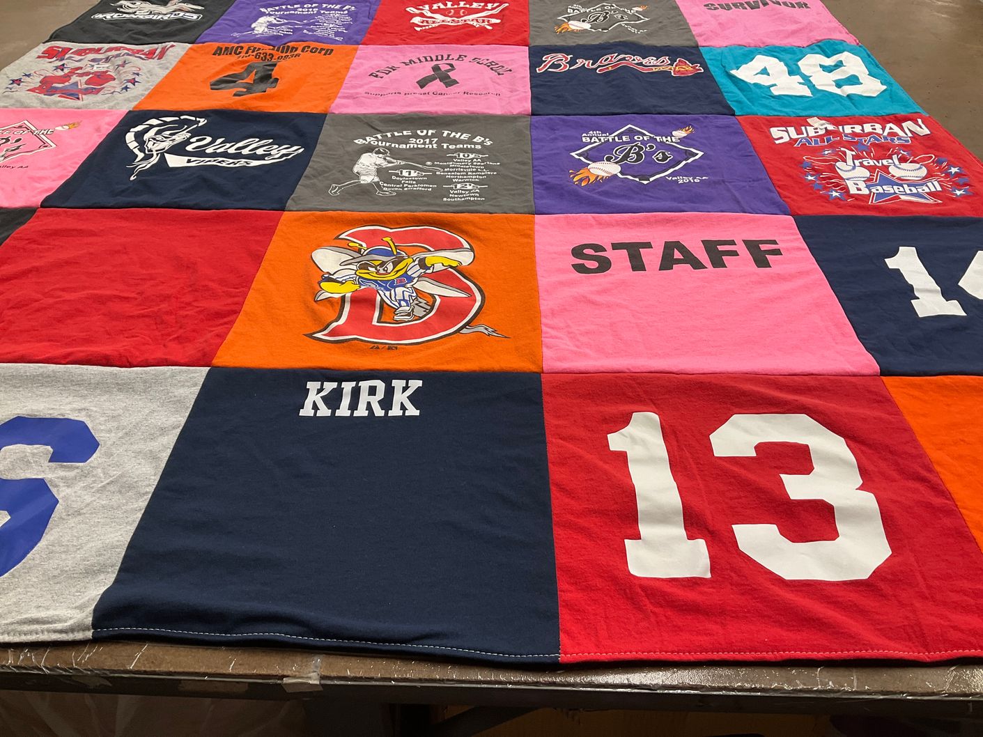 T-shirt quilt featuring valley viper by jacalyn from PA