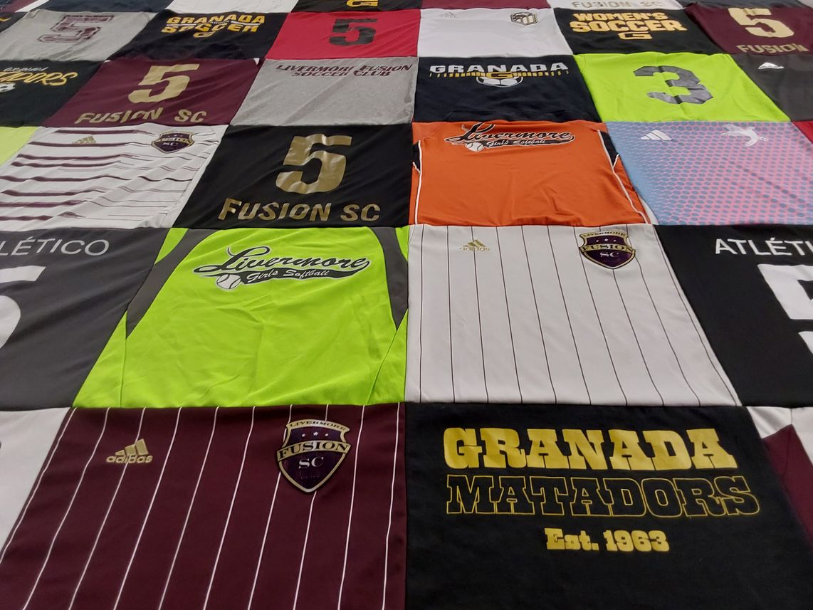 T-shirt quilt featuring fusion sc by Summer from CA