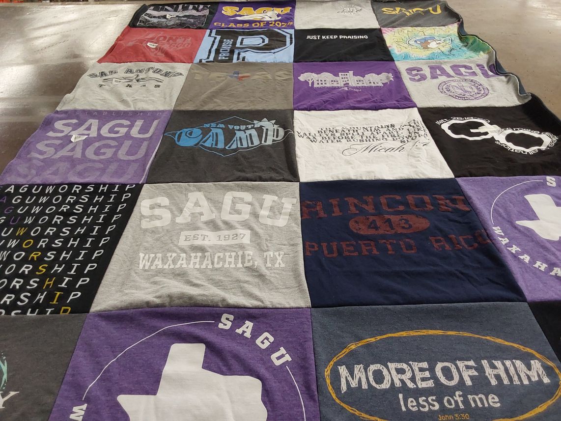 T-shirt quilt from southern agog university by Priscilla from NJ