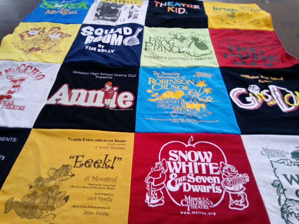 T-shirt quilt from winston high school by Ruth from ND