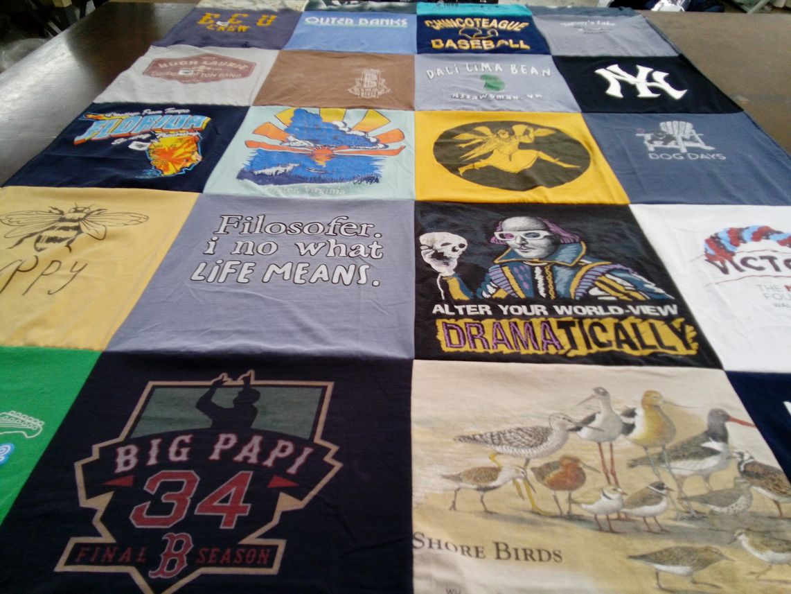 T-shirt quilt featuring boston red sox by Cynthia from VA