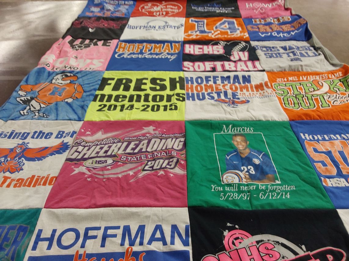 T-shirt quilt from hoffman estates high school by Alyssa from KS