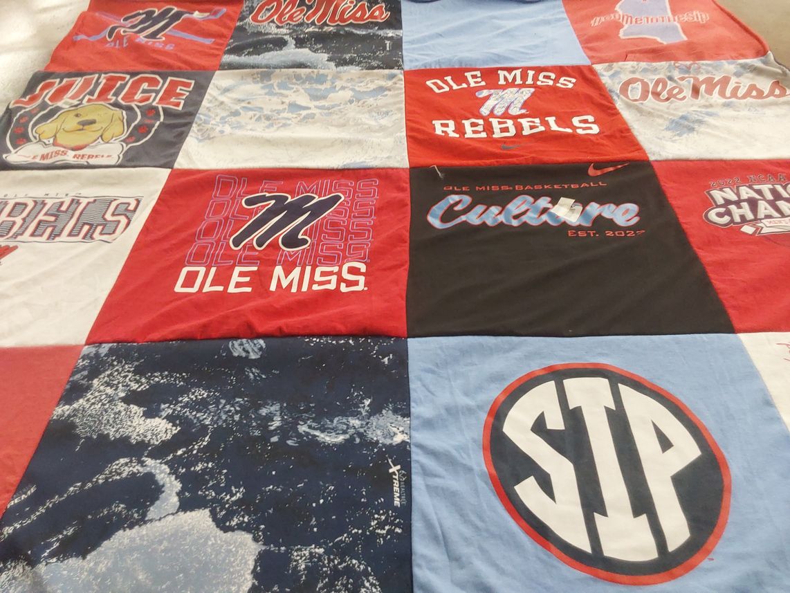 T-shirt quilt featuring ole miss rebels basketball by Dennis from AR