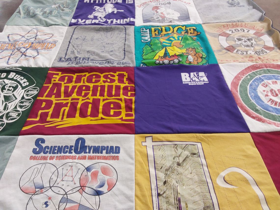 T-shirt quilt from college of sciences and mathematics by Dorothy from AL