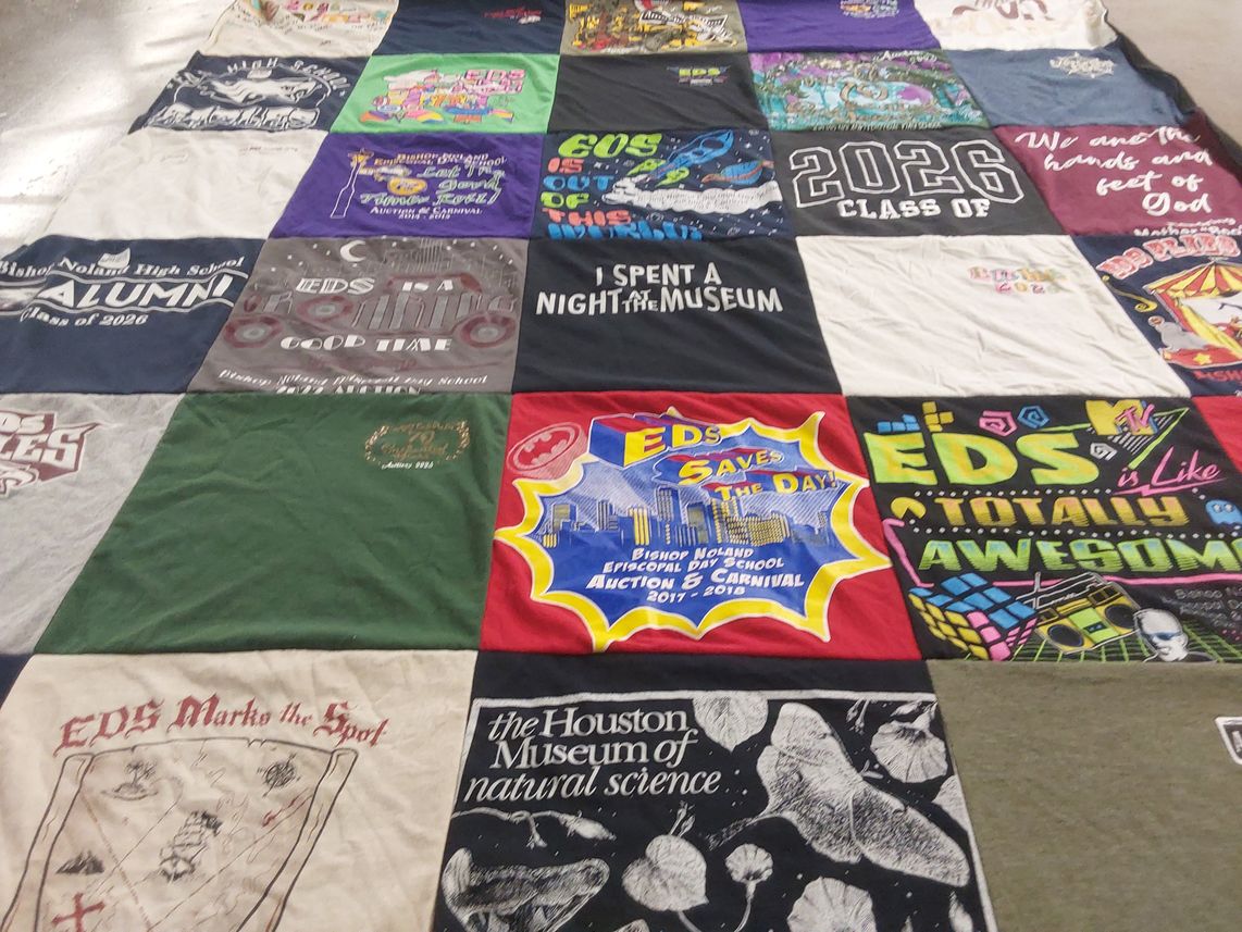 T-shirt quilt from bishop noland episcopal school by Lori from LA