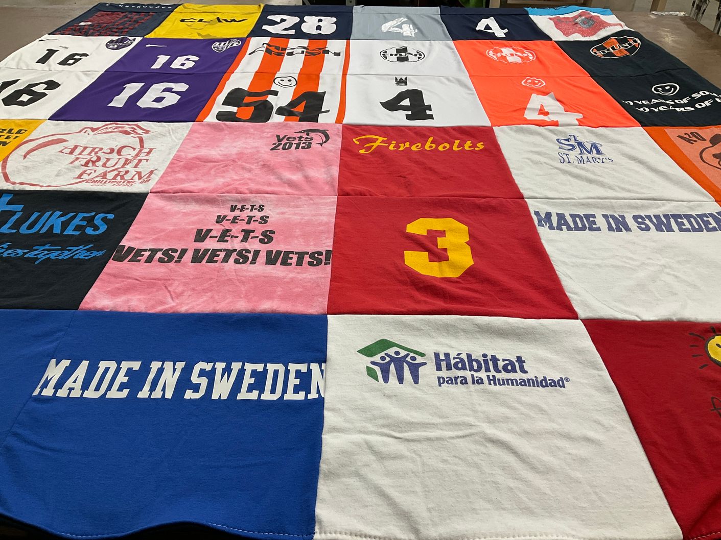 T-shirt quilt from st. mary's university by Lisa from MI