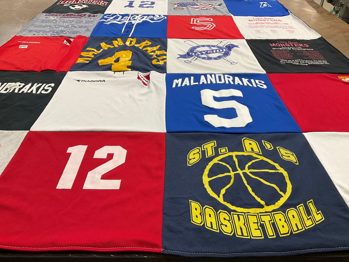 T-shirt quilt from st. a's by Lori Ann from NY