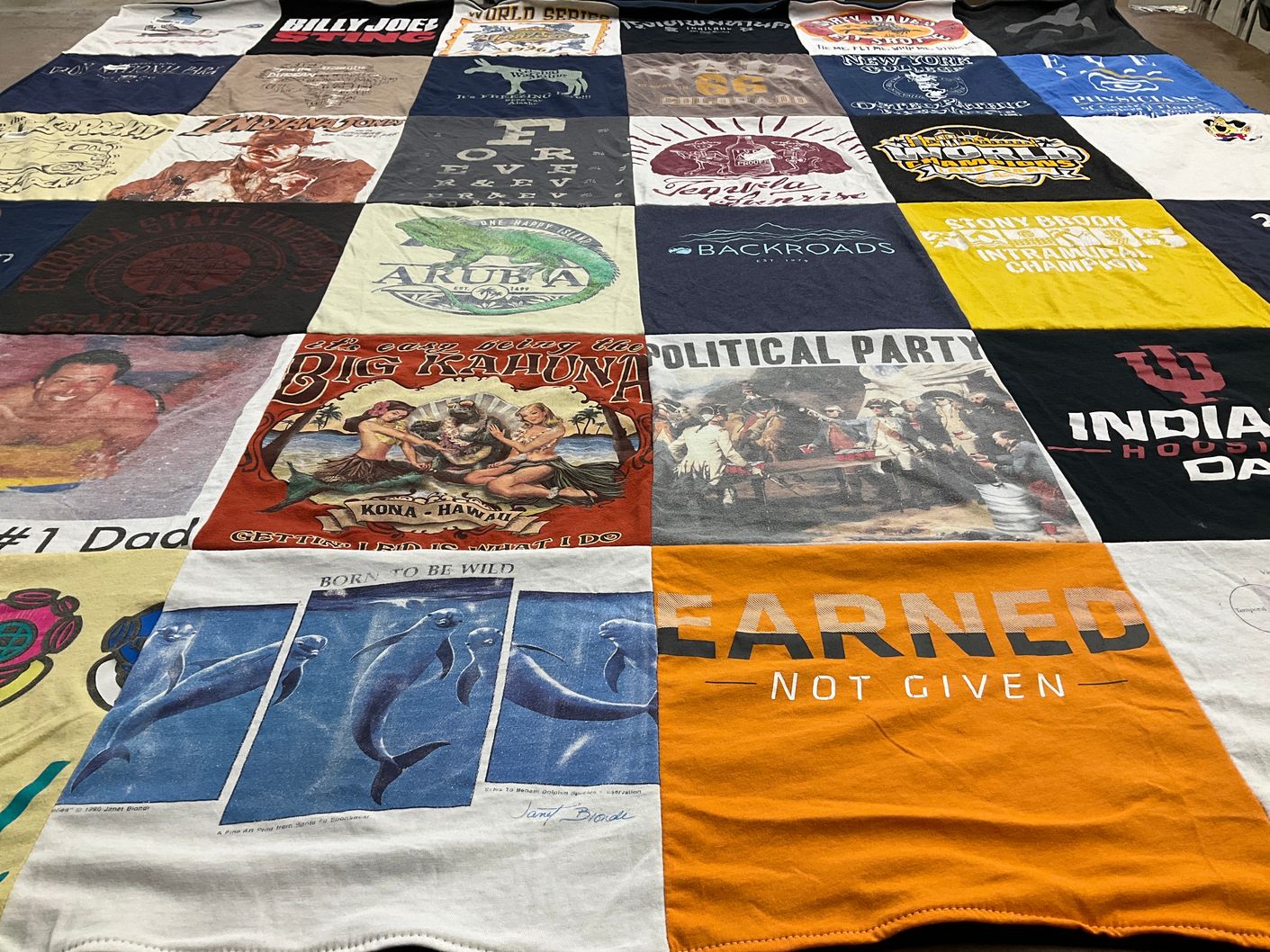 T-shirt quilt featuring indiana hoosiers by David from FL