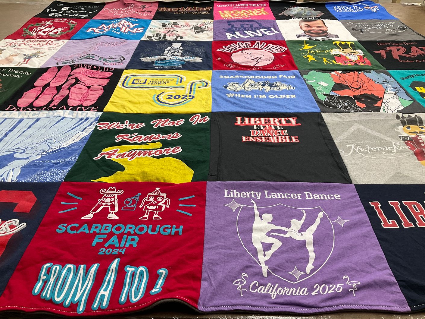 T-shirt quilt featuring liberty lancer dance by Crystalyn from CO
