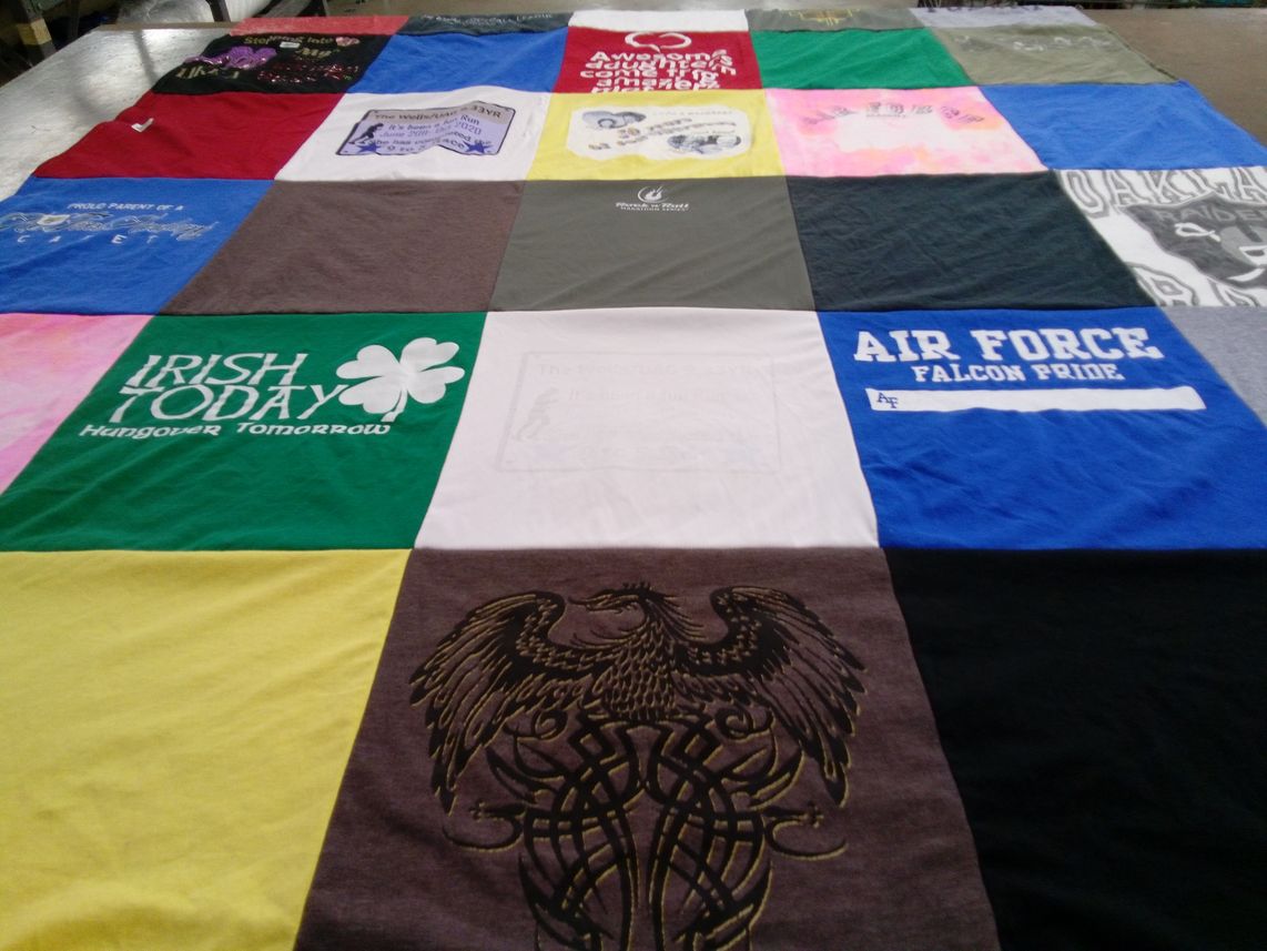 T-shirt quilt from united states air force academy by Kathy from TX