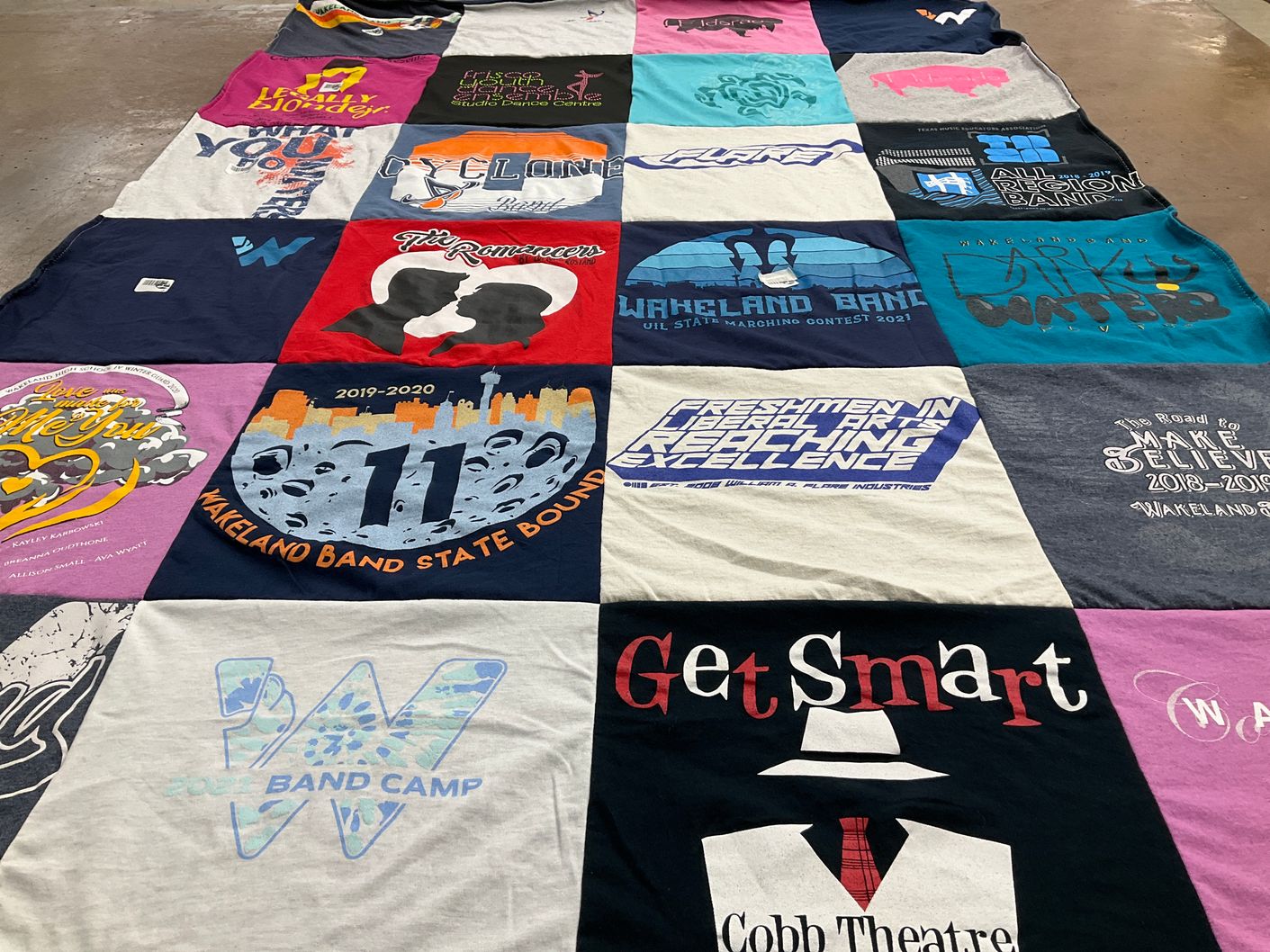T-shirt quilt from wakeland high school by Lisa from TX