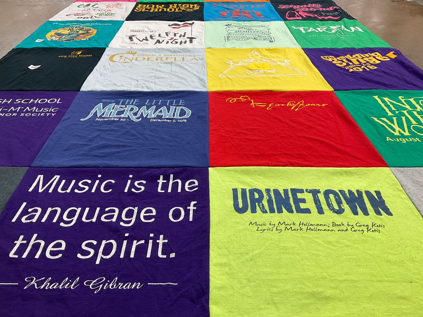T-shirt quilt from bowl high school by Sandra from NH