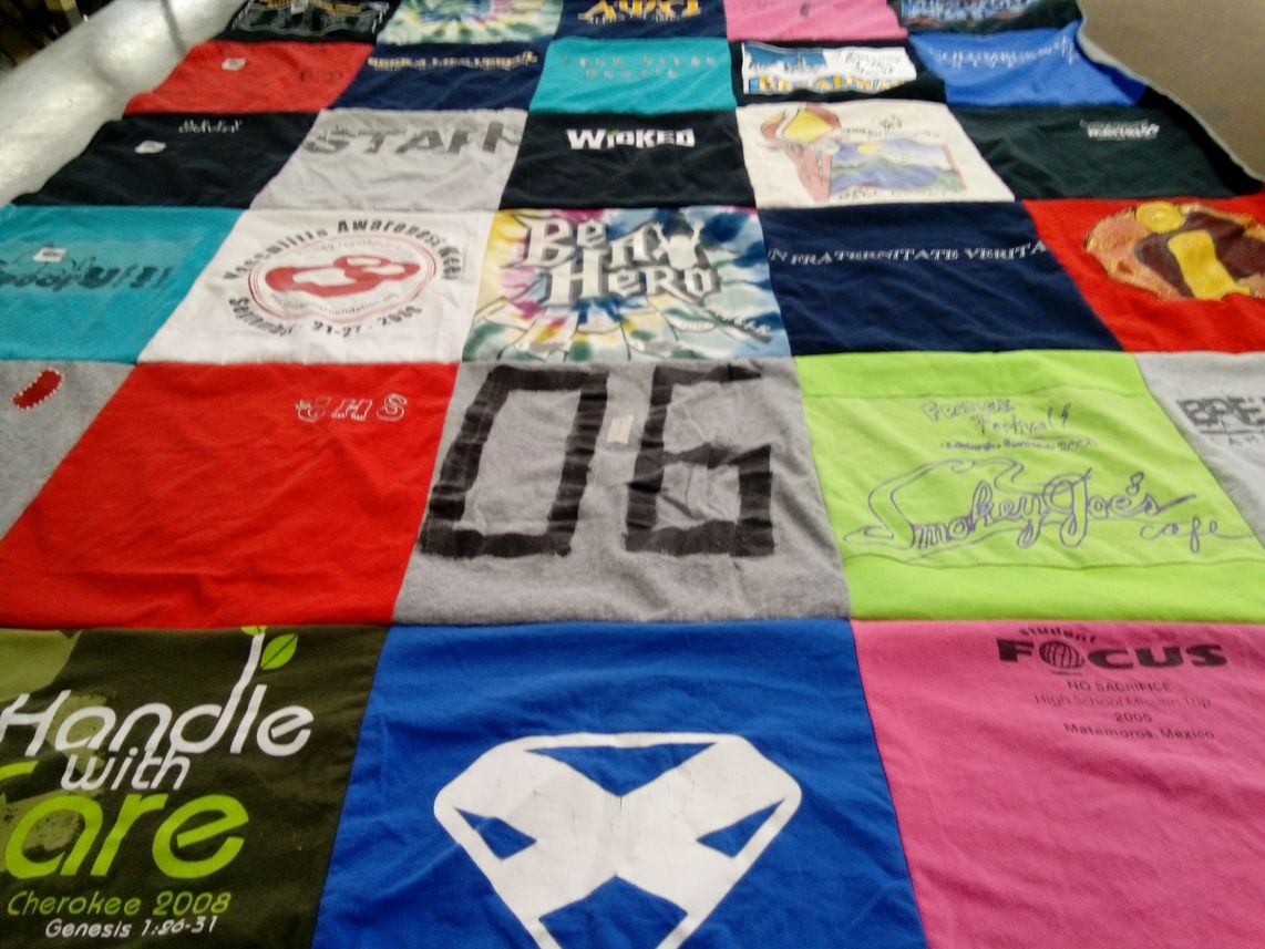 T-shirt quilt from sandy springs high school by Heather from GA
