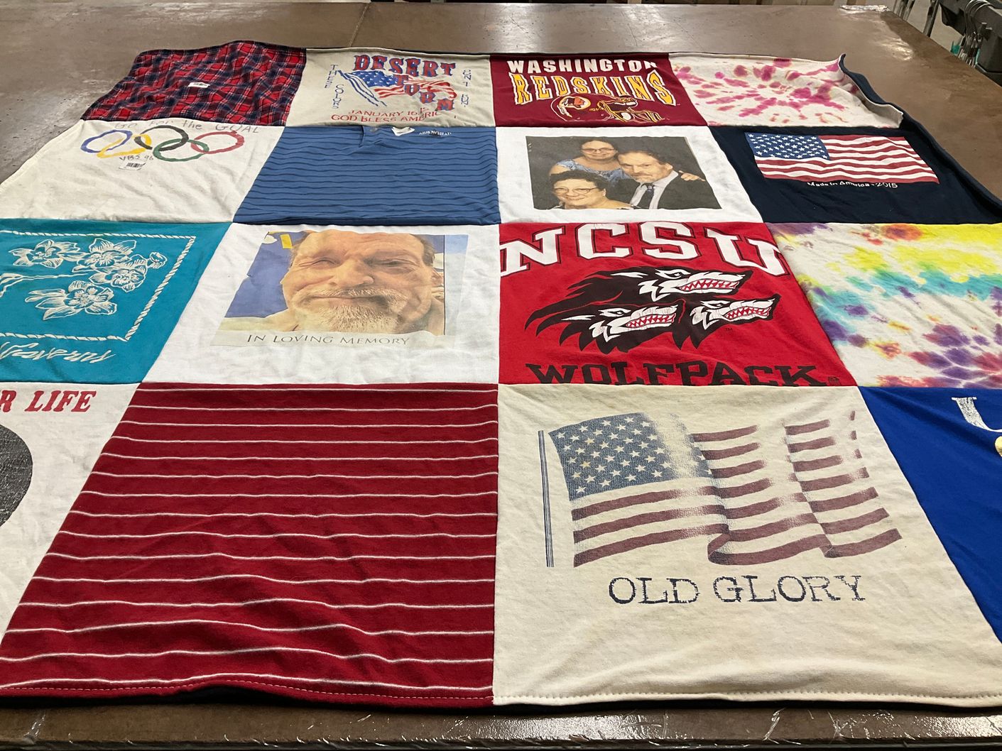 T-shirt quilt featuring north carolina state university wolfpack by Teresa from NC