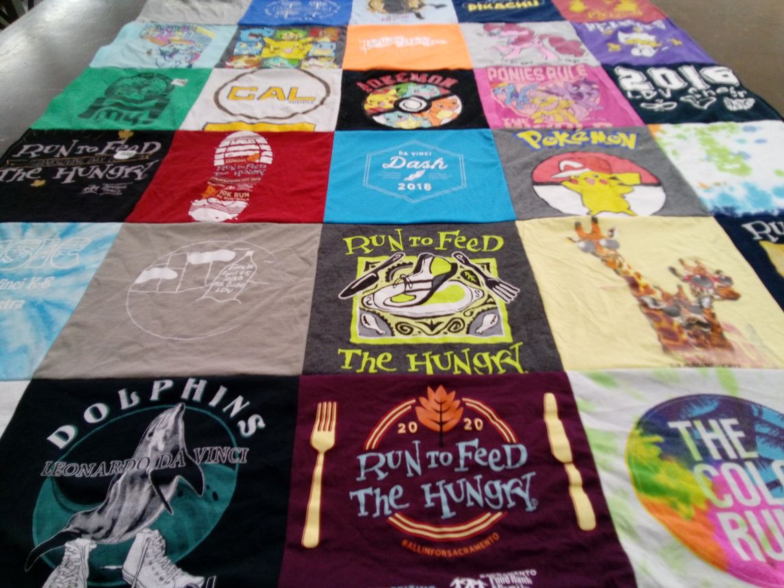 T-shirt quilt from university of california by Devon from CA
