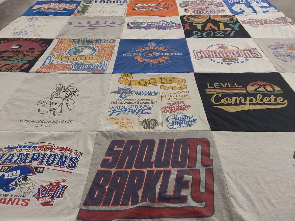T-shirt quilt featuring new york giants by Pete from NJ