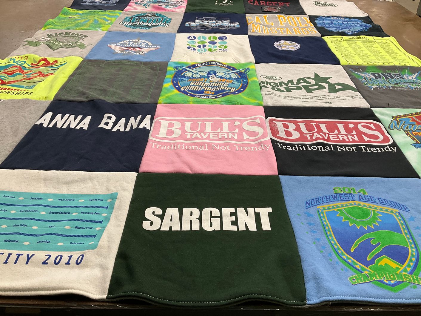 T-shirt quilt from california polytechnic state university by Melissa from WA