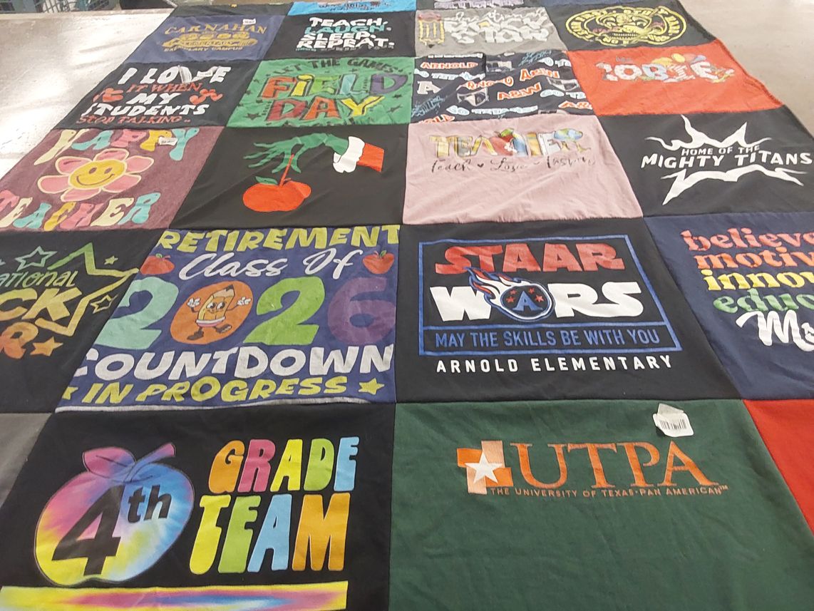 T-shirt quilt from arnold elementary, university of texas-pan american by Monica from TX