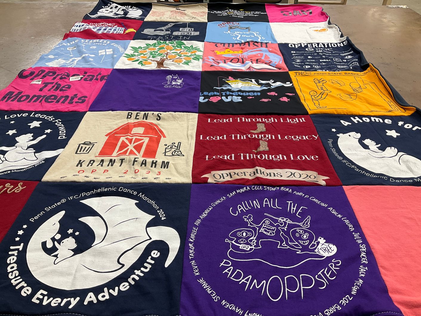 T-shirt quilt from penn state university by Samantha from PA