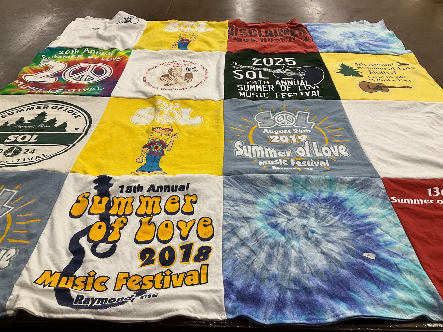 T-shirt quilt with music, festivals themes by CHARISSA from ME