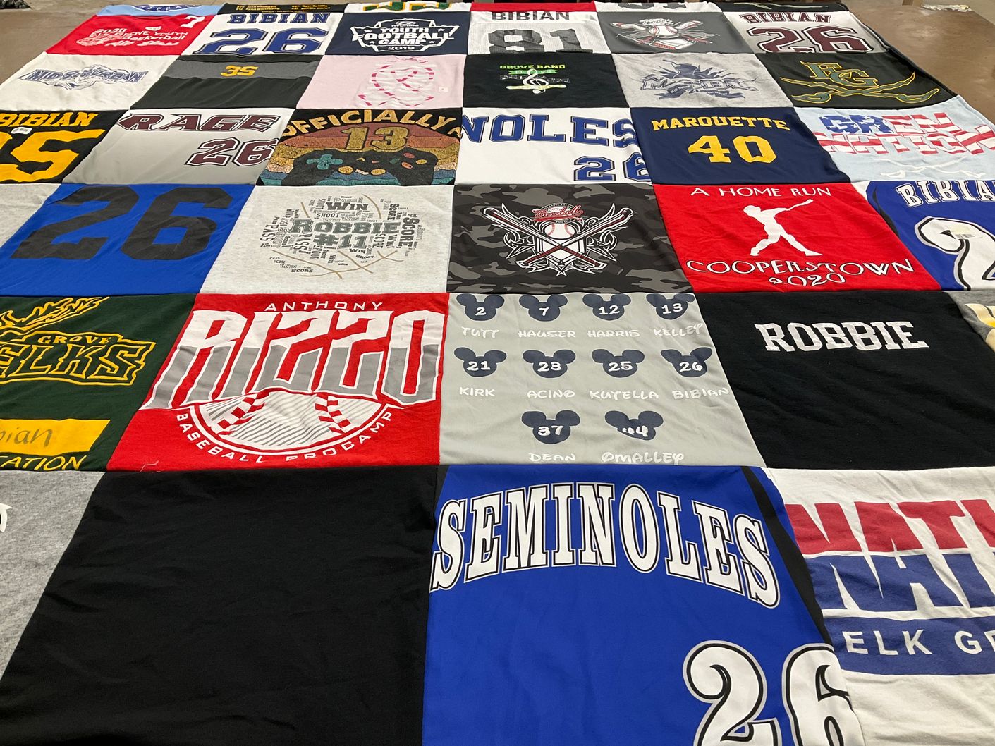 T-shirt quilt featuring seminoles by Cristin from IL