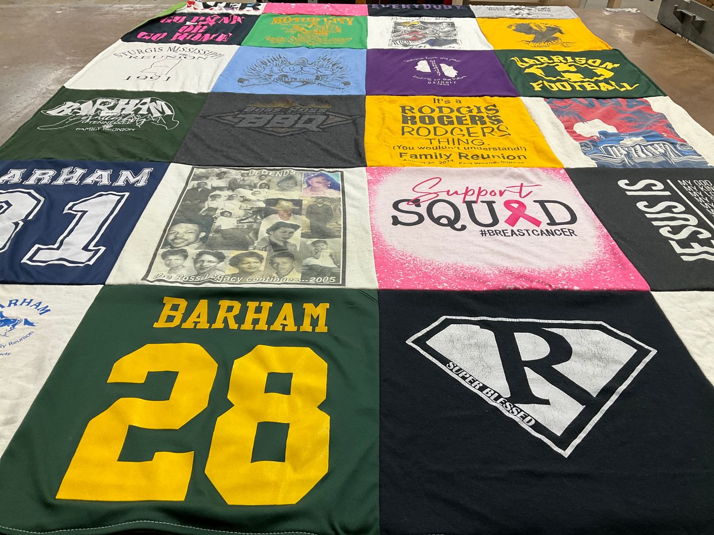 T-shirt quilt featuring barham football by Channel from MI
