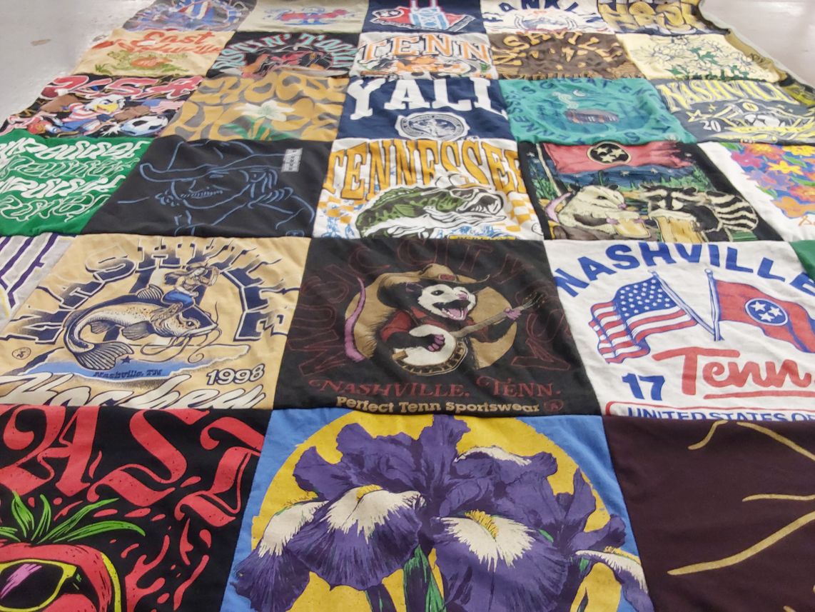 T-shirt quilt with sports, nature themes by Matthew from TN